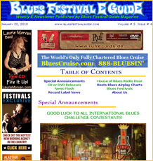 Subscribe to FREE Blues Festival E-Guide E-Newsletter